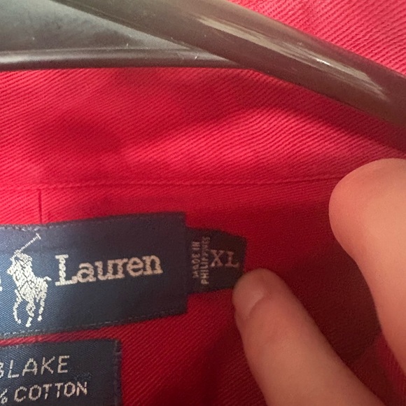 Ralph Lauren Classic Red Button-Down Dress Shirt - Picture 3 of 3